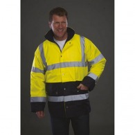 High-visibility two-tone safety jacket