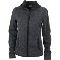 Women's hooded fleece jacket - Weight: 320 gr/m².
