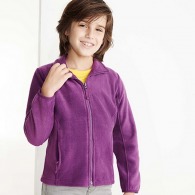 Fleece jacket, lined stand-up collar and tone-on-tone reinforced lining (Children's sizes)