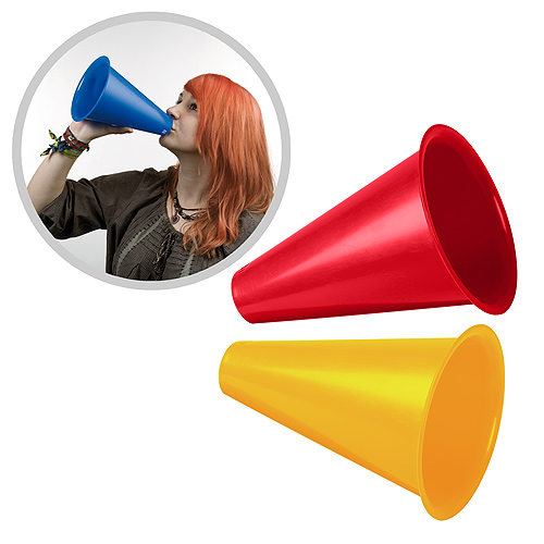 Megaphone siren to support, Various articles to support, Fan merchandise