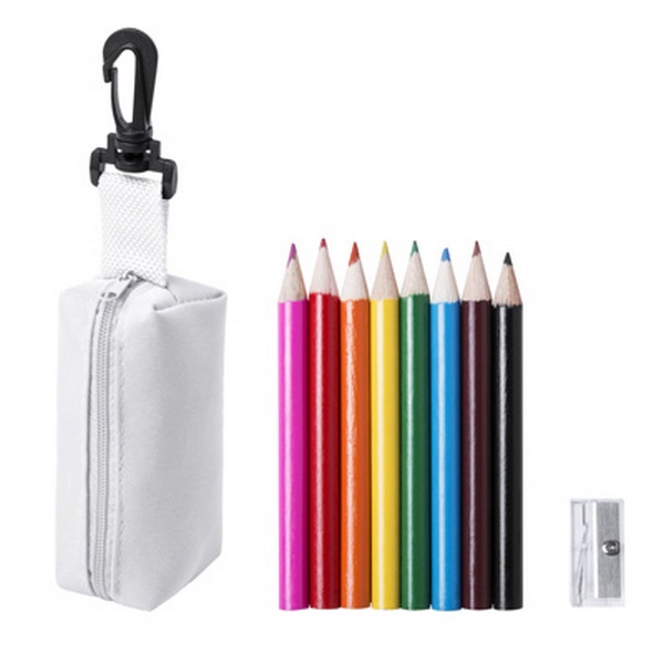 Mini pencil case, Colored pencils, Pencils