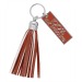 Porte-clés pompon simili cuir, porte-clés pompon promotional