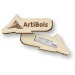 Badge en bambou, badge promotional