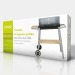 Charcoal barbecue with wood finish, barbecue promotional