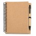 Product thumbnail 70-page recycled spiral notepad with biodegradable hard cover pen 5