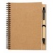 70-page recycled spiral notepad with biodegradable hard cover pen wholesaler