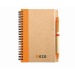 Recycled spiral notepad with hard cover pen, spiral notebook promotional