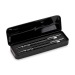 Set stylo bille étui métal, Parure avec porte-mines promotional