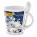 Product thumbnail Four-colour flared mug with spoon 1
