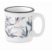 Vintage quarter-glazed ceramic mug with sublimation photo print wholesaler