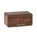 Wooden alarm clock with wireless charger, clock and clockwork promotional