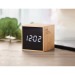 Alarm clock led cube bamboo, alarm clock promotional