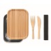 Lunchbox metal and bamboo with cutlery wholesaler