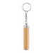 Mini torche en bambou, porte-clés avec chaîne promotional