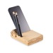 BOOTOP - Calendrier de bureau en bambou, Porte-téléphone portable et support, socle, base pour smartphone promotional