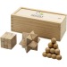 Casse-tête chinois Brainiac 3 pièces en bois, casse-tête chinois et jeu de patience promotional