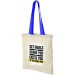 Nevada 100 gsm cotton bag with coloured handles wholesaler