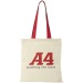 Nevada 100 gsm cotton bag with coloured handles wholesaler