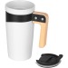 Product thumbnail Large 45 cl ceramic mug with wooden handle 5