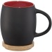 Product thumbnail 40 cl matt black two-tone ceramic barrel mug  1
