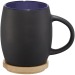 Product thumbnail 40 cl matt black two-tone ceramic barrel mug  2