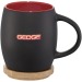Product thumbnail 40 cl matt black two-tone ceramic barrel mug  5