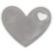 Reflective self-adhesive heart, sticker promotional
