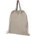 Logoté backpack in recycled cotton 150g, lightweight drawstring backpack promotional
