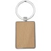 Mauro rectangular key ring made of beech wood, Wooden Keychain promotional