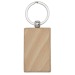 Gian rectangular key ring in beech wood, Wooden key ring promotional