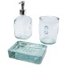 Product thumbnail Jabony 3-piece bathroom set in recycled glass 1