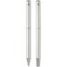 Ensemble-cadeau stylo bille et stylo roller Lucetto en aluminium recyclé, Parure avec stylo plume promotional
