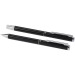 Ensemble-cadeau stylo bille et stylo roller Lucetto en aluminium recyclé, Parure avec stylo plume promotional