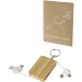 Reel charging cable 6-in-1 retractable bamboo keyring, keychain with chain promotional