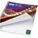 Carnet de notes à spirales A4 Desk-Mate® avec couverture arrière imprimée, carnet à spirales promotional