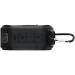 Haut-parleur solaire Bluetooth® Solo de 3 W IPX5 en plastique recyclé certifié RCS avec mousqueton, objet solaire promotional