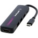 Adaptateur multimédia en plastique recyclé Loop RCS USB 2.0-3.0 avec port HDMI, Hub promotional