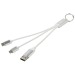 Câble de charge 4-en-1 Metal en aluminium recyclé avec porte-clés wholesaler