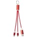 Câble de charge 4-en-1 Metal en aluminium recyclé avec porte-clés wholesaler