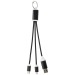 Câble de charge 4-en-1 Metal en aluminium recyclé avec porte-clés wholesaler