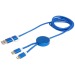 Alasia 5-in-1 Cable made from recycled aluminum and plastic, 150 cm for data synchronization and fast charging, charging cable promotional