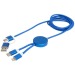 Alasia 5-in-1 Cable made from recycled aluminum and plastic, 150 cm for data synchronization and fast charging, charging cable promotional