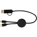 Câble 5 en 1 Citala en plastique recyclé de 30 cm pour la synchronisation des données et la charge rapide de 27 W, câble de chargement promotional