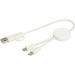 Câble 5 en 1 Citala en plastique recyclé de 30 cm pour la synchronisation des données et la charge rapide de 27 W, câble de chargement promotional