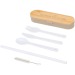 Ensemble de couverts Runa avec couvercle en bambou, paille promotional