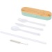 Ensemble de couverts Runa avec couvercle en bambou, paille promotional
