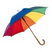 Automatic wooden umbrella with swan neck handle, standard umbrella promotional