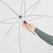 Transparent umbrella with curved aluminium handle wholesaler