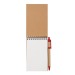 Recycled spiral notebook with pen, recycled or organic ecological gadgets promotional
