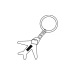 Aircraft Keychain, metal key rings from stock promotional